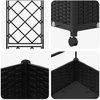 Sodo vazonas su treliu ir ratais Juoda 40 x 40 x 131,5 cm PP