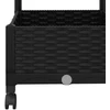 Sodo vazonas su treliu ir ratais Juoda 80 x 40 x 131,5 cm PP