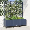 Sodo vazonas su treliu ir ratais Mėlyna Pilka 120 x 40 x 146 cm