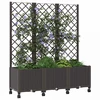 Sodo vazonas su treliu ir ratais Ruda 120 x 40 x 146 cm PP