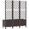 Sodo vazonas su treliu ir ratais Ruda 120 x 40 x 146 cm PP