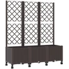 Sodo vazonas su treliu ir ratais Ruda 120 x 40 x 146 cm PP