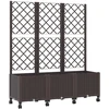 Sodo vazonas su treliu ir ratais Ruda 120 x 40 x 146 cm PP