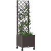 Sodo vazonas su treliu ir ratais Ruda 40 x 40 x 146 cm PP