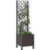 Sodo vazonas su treliu ir ratais Ruda 40 x 40 x 146 cm PP