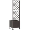 Sodo vazonas su treliu ir ratais Ruda 40 x 40 x 146 cm PP