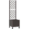 Sodo vazonas su treliu ir ratais Ruda 40 x 40 x 146 cm PP