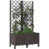 Sodo vazonas su treliu ir ratais Ruda 80 x 40 x 146 cm PP