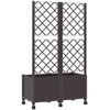 Sodo vazonas su treliu ir ratais Ruda 80 x 40 x 146 cm PP