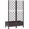 Sodo vazonas su treliu ir ratais Ruda 80 x 40 x 131,5 cm PP