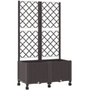 Sodo vazonas su treliu ir ratais Ruda 80 x 40 x 146 cm PP