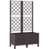 Sodo vazonas su treliu ir ratais Ruda 80 x 40 x 146 cm PP