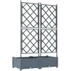 Sodo vazonas 2 pcs Šviesiai Pilka 80 x 40 x 125,5 cm Plastmasė