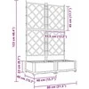 Sodo vazonas 2 vnt. Šviesiai pilka 80 x 40 x 125,5 cm PP