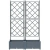 Sodo vazonas 2 pcs Šviesiai Pilka 80 x 40 x 125,5 cm Plastmasė