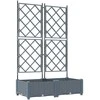 Sodo vazonas 2 pcs Šviesiai Pilka 80 x 40 x 125,5 cm Plastmasė