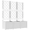 Sodo vazonas 3 pcs Baltas 120 x 40 x 143 cm Plastmasė