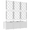 Sodo vazonas 3 vnt. Balta 120 x 40 x 143 cm PP