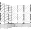 Sodo vazonas 5 pcs Baltas 120 x 120 x 125,5 cm Plastmasė
