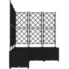 Sodo vazonas 5 vnt. Juoda 120 x 120 x 143 cm PP