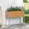 Sodo vazonas Šviesiai rudas 100 x 45 x 90 cm Cinkuota plienas
