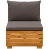 Sodo vidurinė sofa Kietos akacijos mediena Ruda