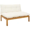 Sodo vidurinė sofa Natūralus ir grietinėlės baltas