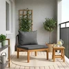 Sodo vidurinė sofa su pagalvėlėmis Natūrali