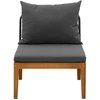 Sodo vidurinė sofa su pagalvėlėmis Natūrali