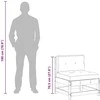Sodo vidurinė sofa Pušies medienos masyvas Vaško ruda