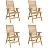 Kėdė 4 pcs Ruda 64.5 x 52 x 108 cm Kieto teka medžio