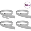 Vejo kraštas 4 pcs 450 x 0,05 x 10 cm Cinkuota plienas Sidabro