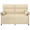 Dvitaškė sofa 2 vietos Kreminė 138 x 83 x 95 cm Audinys