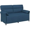 Dvitaškė sofa 2 vietos Mėlyna 158 x 83 x 95 cm Audinys