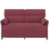 Dvitaškė sofa 2 vietos Vyno raudona 158 x 83 x 95 cm Audinys