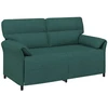 Dvitaškė sofa 2 vietos Tamsiai žalia 158 x 83 x 95 cm Audinys