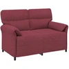 Dvitaškė sofa 2 vietos Vyno raudona 138 x 83 x 95 cm Audinys