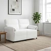 Dvitaškė sofa 2 vietos Balta 138 x 83 x 95 cm Audinys