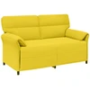 Dvitaškė sofa 2 vietos Šviesi geltona 158 x 83 x 95 cm Audinys