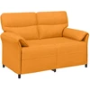 Dvitaškė sofa 2 vietos Tamsiai geltona 138 x 83 x 95 cm Audinys