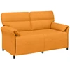 Dvitaškė sofa 2 vietos Tamsiai geltona 158 x 83 x 95 cm Audinys