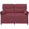 Dvitaškė sofa 2 vietos Vyno raudona 138 x 83 x 95 cm Audinys