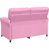 Dvitaškė sofa 2 vietos Rožinė 138 x 83 x 95 cm Audinys