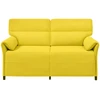 Dvitaškė sofa 2 vietos Šviesi geltona 158 x 83 x 95 cm Audinys