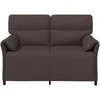 Dvitaškė sofa 2 vietos Tamsiai rudas 138 x 83 x 95 cm Audinys