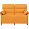 Dvitaškė sofa 2 vietos Tamsiai geltona 138 x 83 x 95 cm Audinys