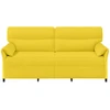 3-Vietis Sofa 3 vietos Šviesi geltona 198 x 83 x 95 cm Audinys