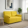 Dvitaškė sofa 2 vietos Šviesi geltona 138 x 83 x 95 cm Audinys