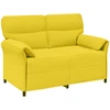 Dvitaškė sofa 2 vietos Šviesi geltona 138 x 83 x 95 cm Audinys