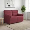 Dvitaškė sofa 2 vietos Vyno raudona 138 x 83 x 95 cm Audinys
